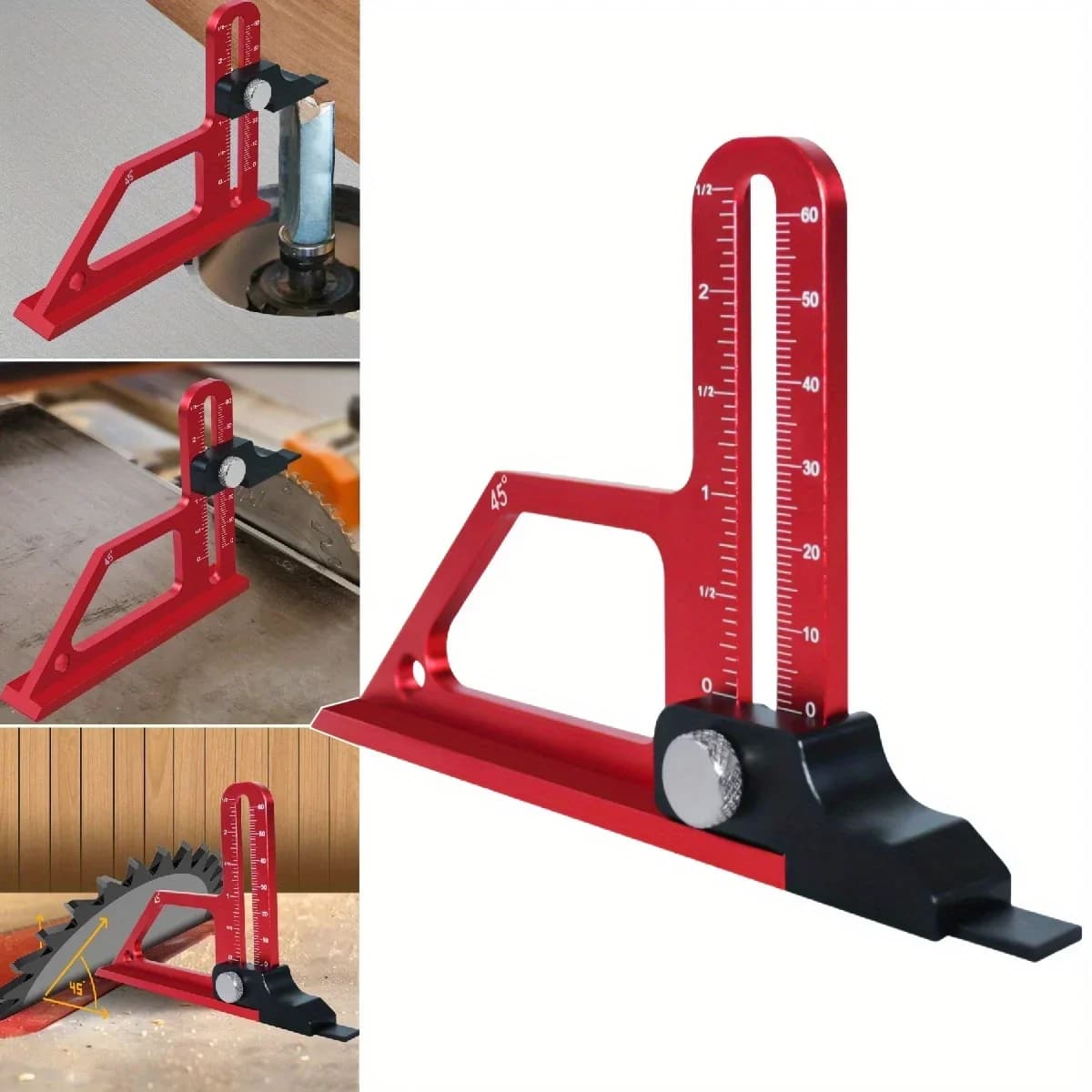 Adjustable Table Saw Depth Gauge, 0-60mm