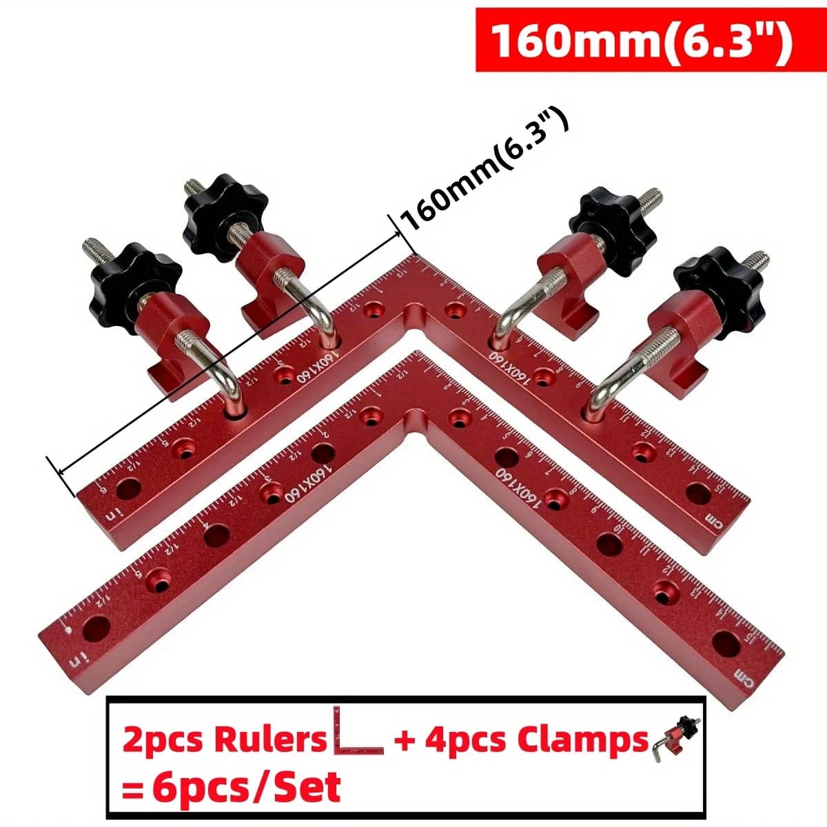 90-Degree Right Angle Corner Clamps for Woodworking
