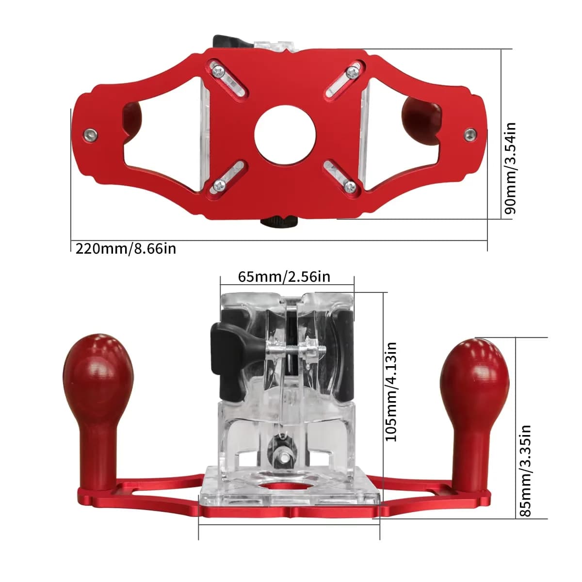 Handheld Aluminum Router Milling Groove Bracket Base
