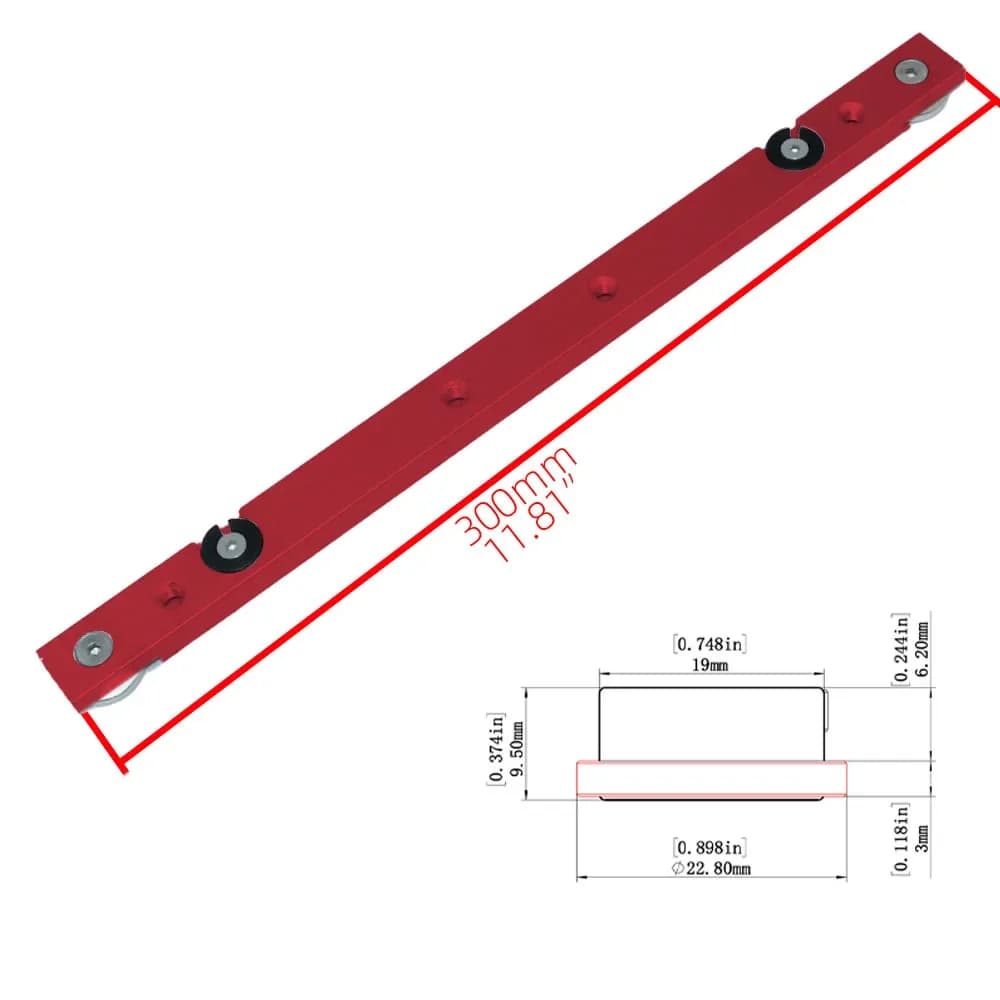Aluminum Alloy Miter Bar Slider for T-Slot Track