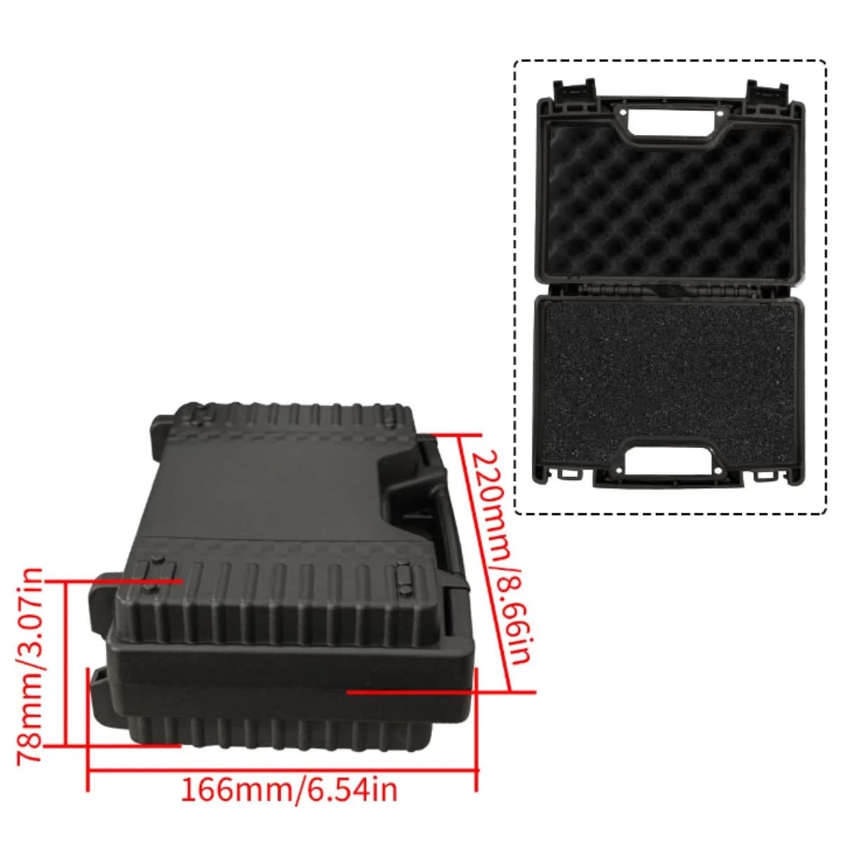 Plastic Portable Car Repair Tool Box with Sponge