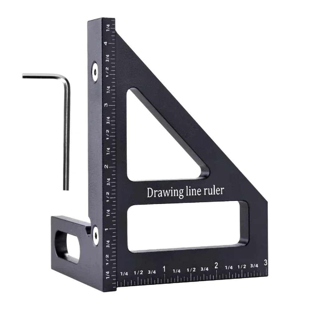 3D Multi-Angle Aluminum Miter Triangle Ruler Protractor