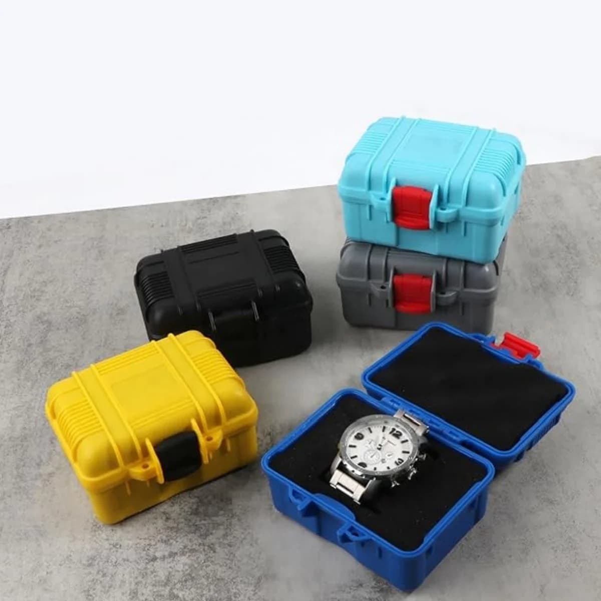 Portable Mini Plastic Toolbox with Foam, 125x112x70mm