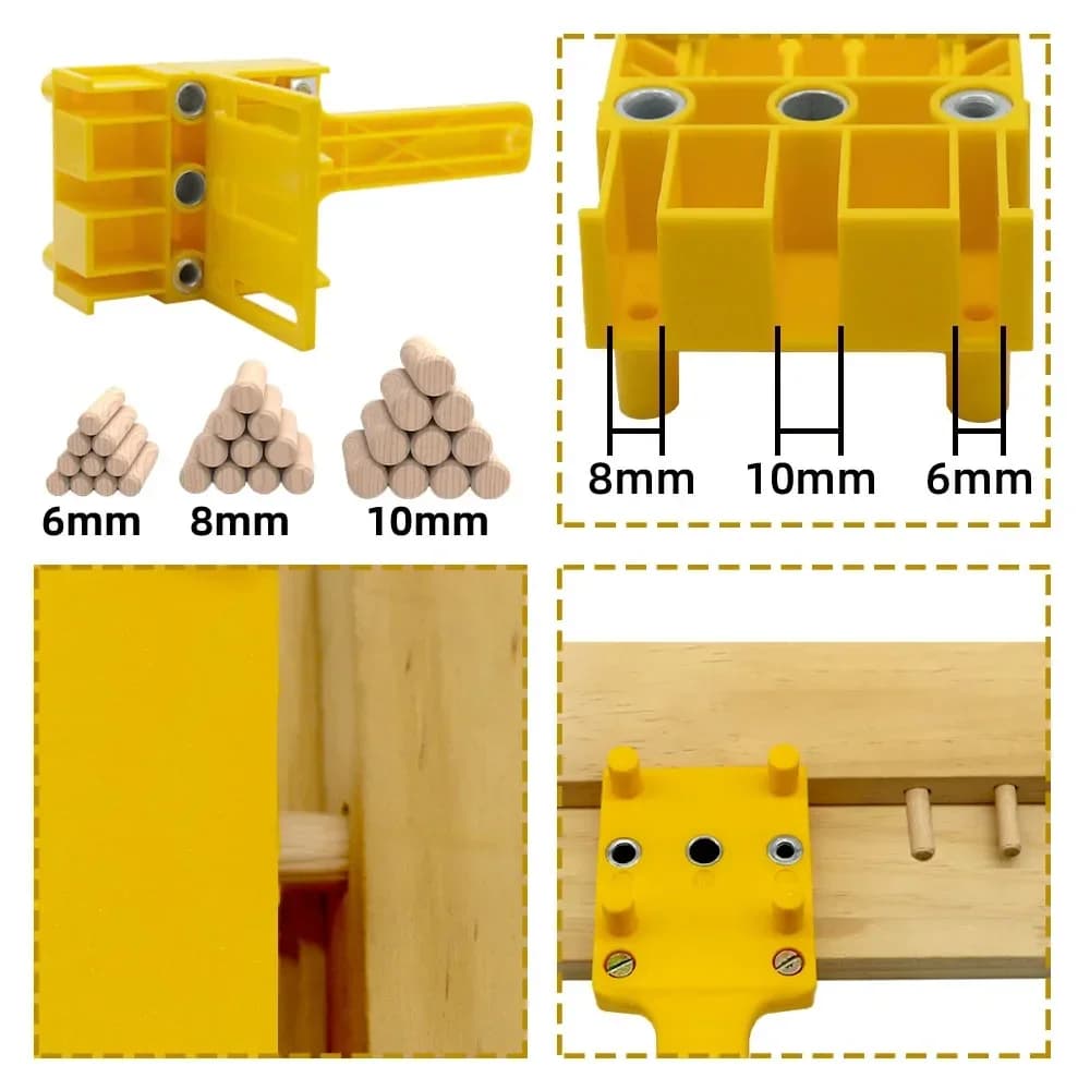 Woodworking Dowel Jig for 6/8/10mm Drill Guides