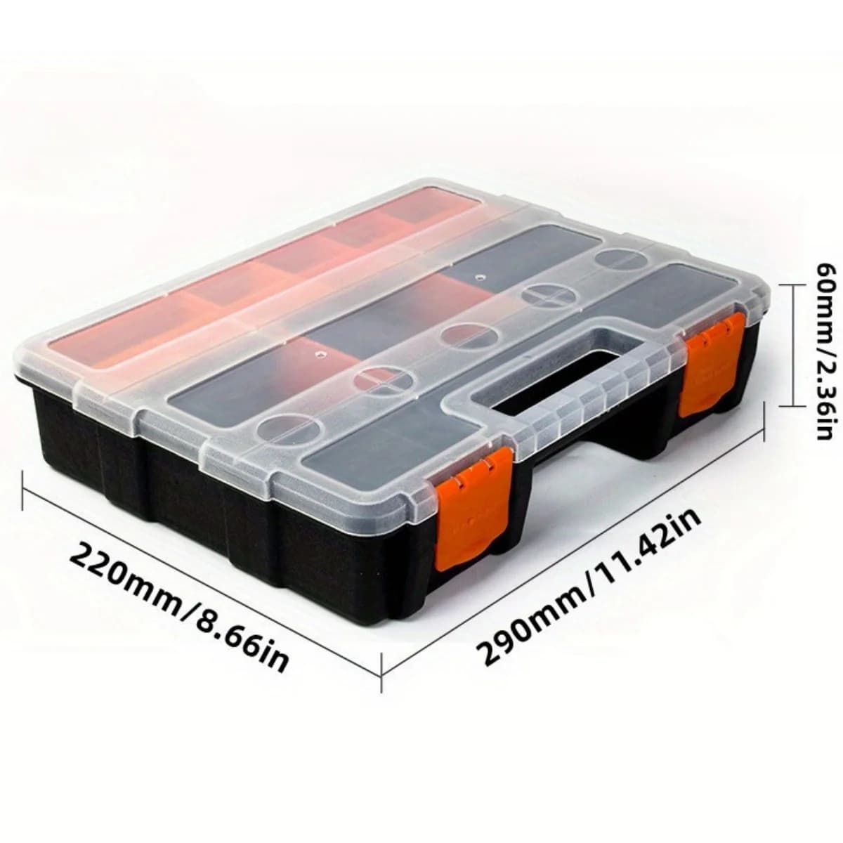Portable Multi-Grid Plastic Hardware Storage Box