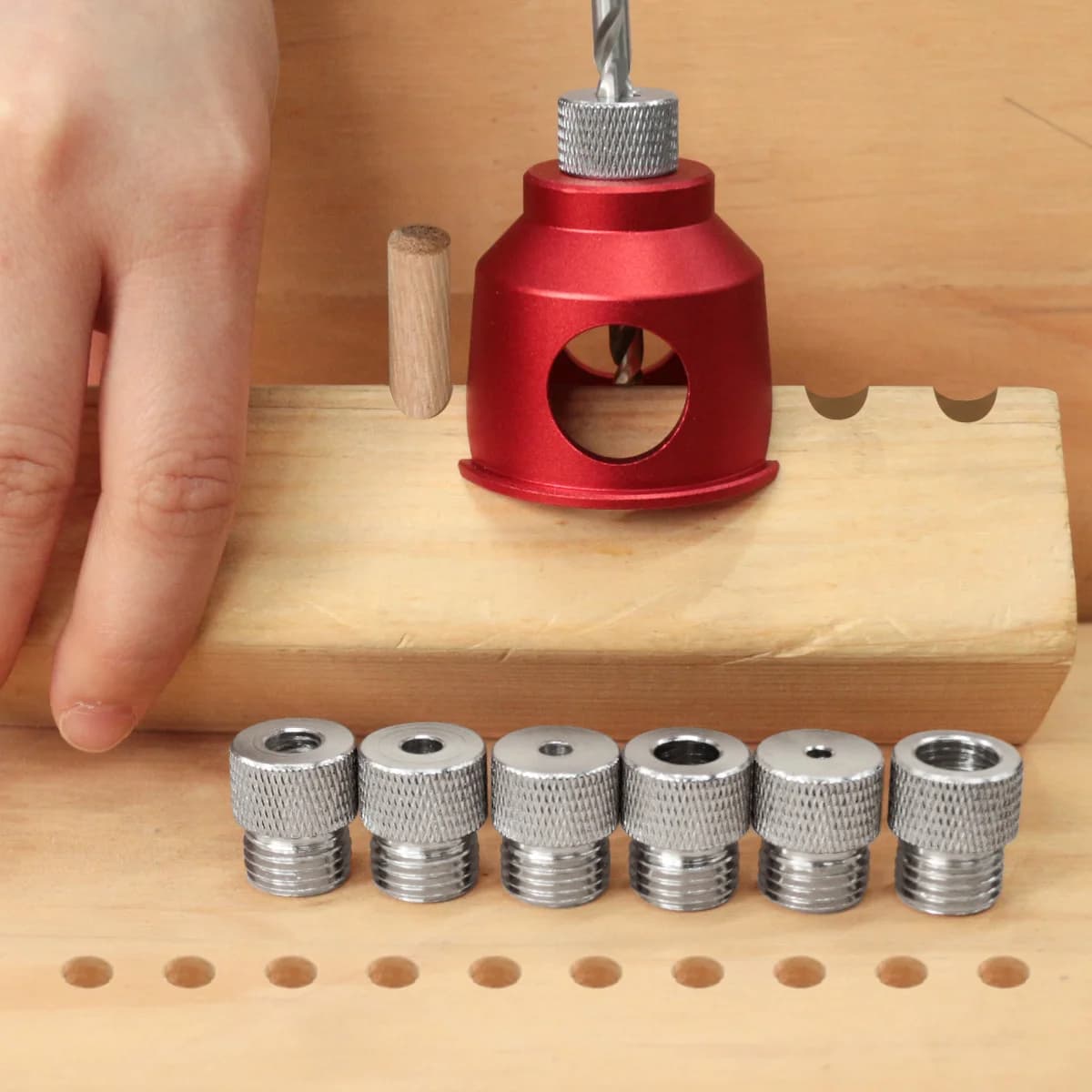 Woodworking Doweling Jig Kit, 6/8/10mm with Bits