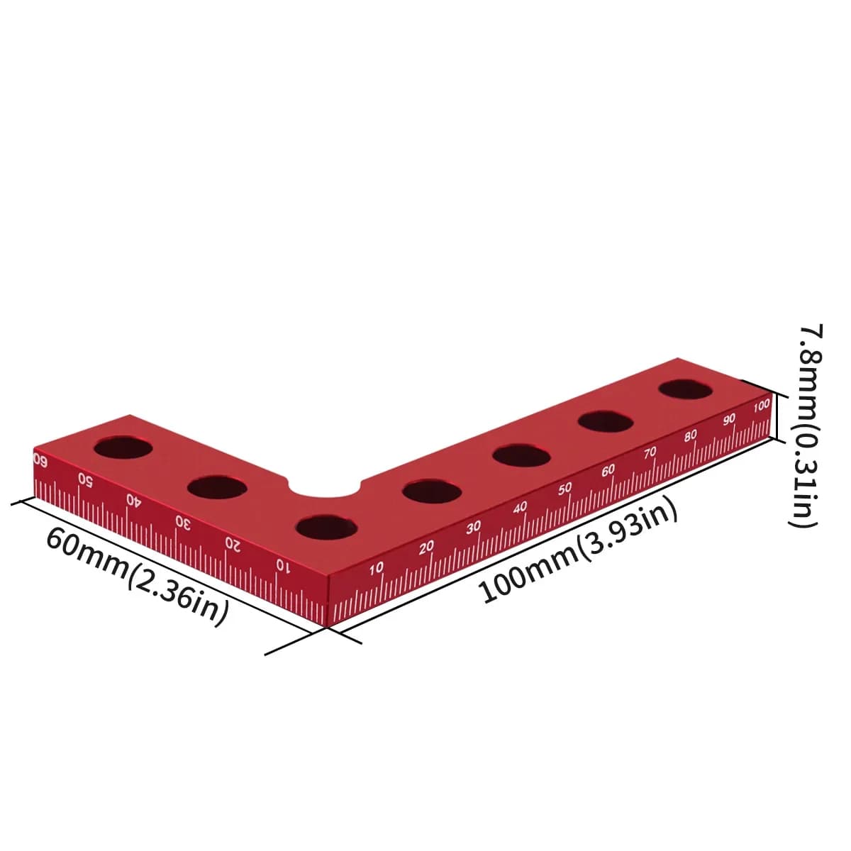 Durable Aluminum Alloy 90-Degree L Square Ruler