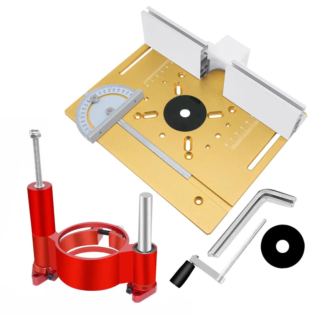 Precision Aluminum Router Lift System with Insert Plate