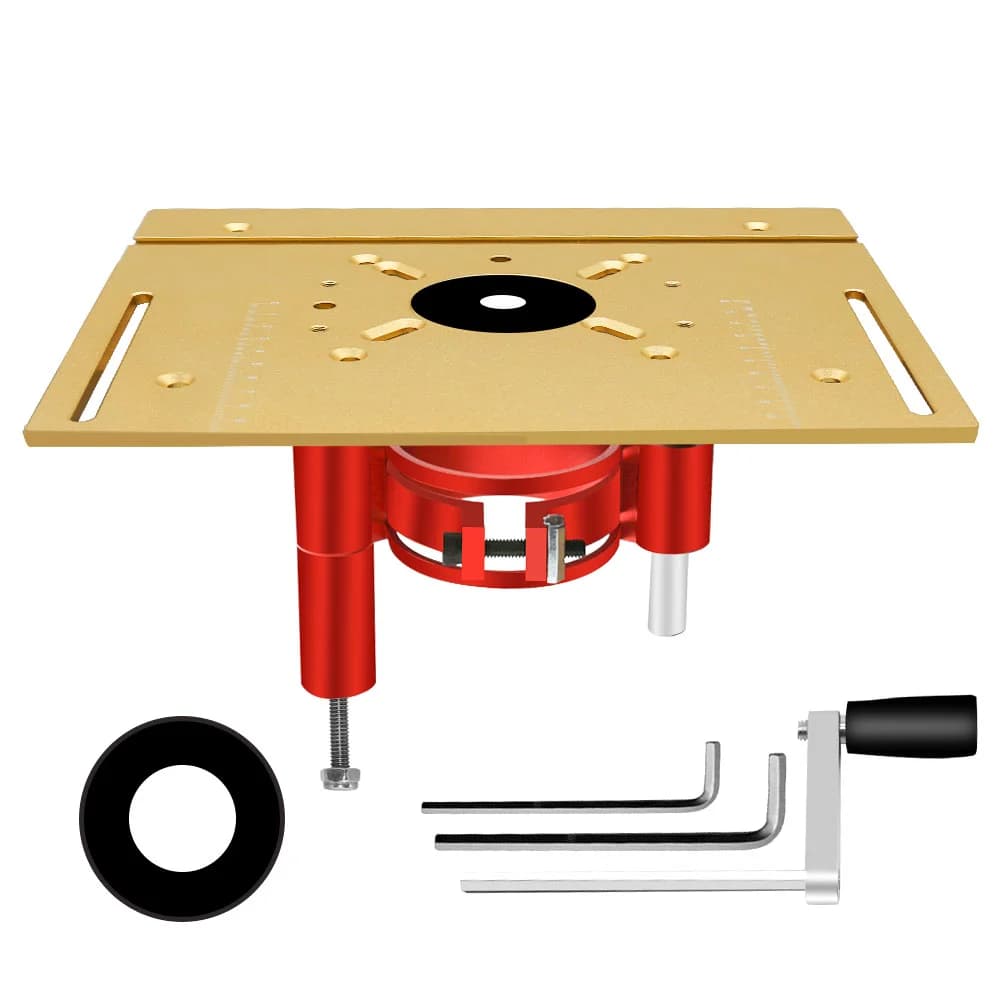Precision Aluminum Router Lift System with Insert Plate