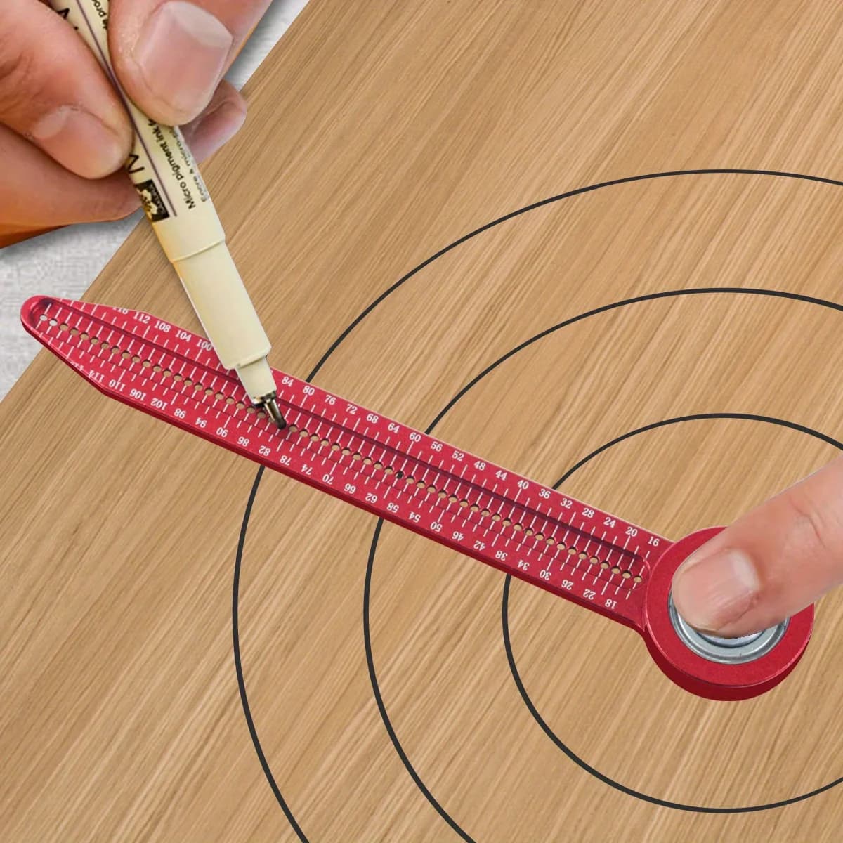Woodworking Circular Scribe Gauge and Compass