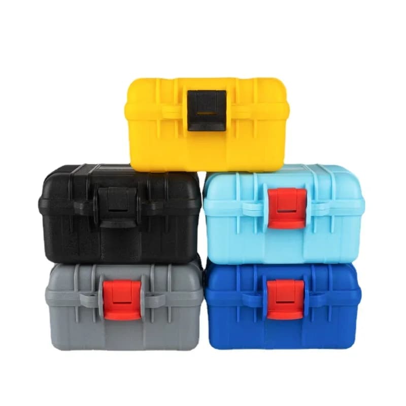 Portable Mini Plastic Toolbox with Foam, 125x112x70mm