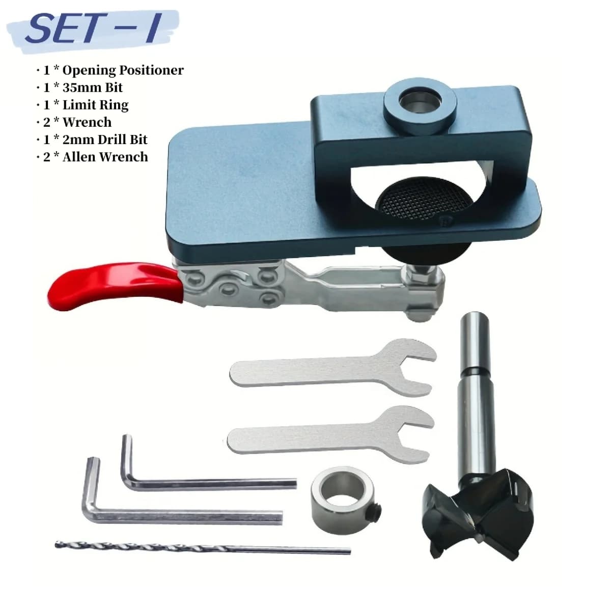 35mm Concealed Hinge Boring Jig and Drilling Guide Kit